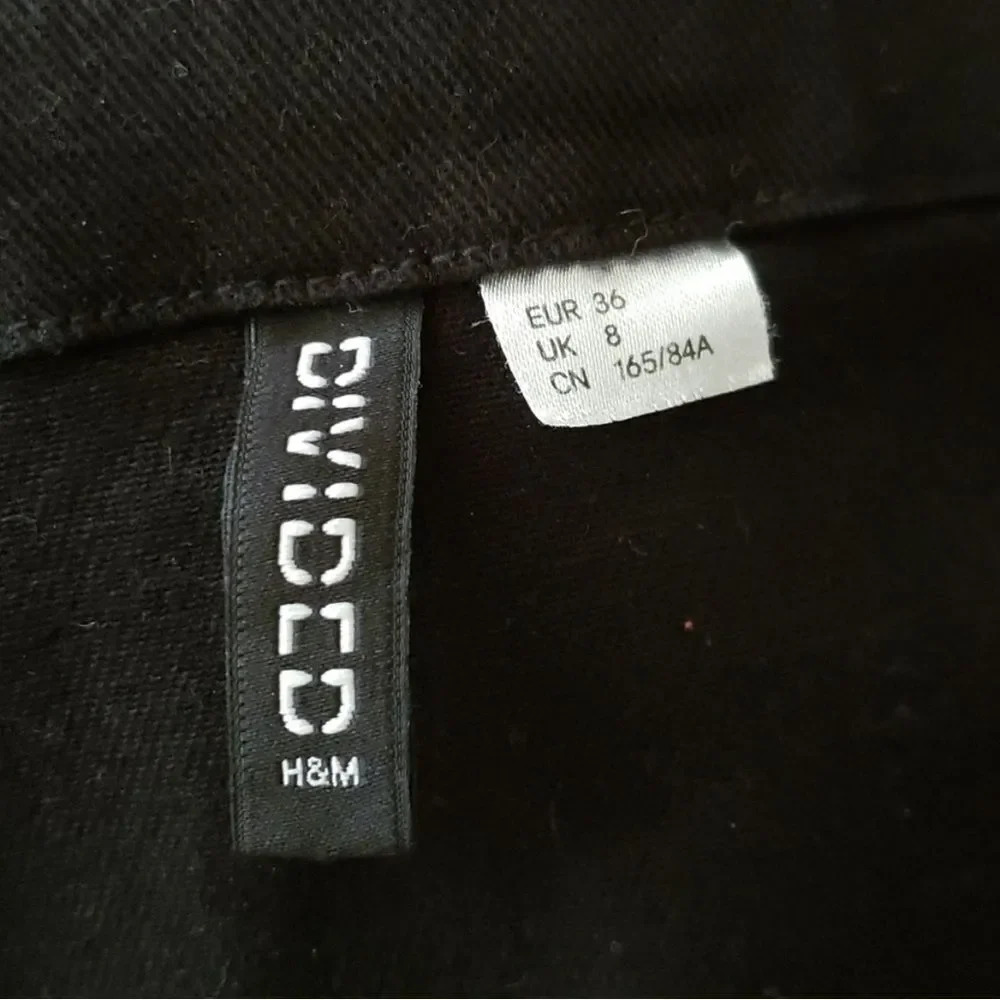 Divided H&M black denim dress size 4 - Picture 7 of 10